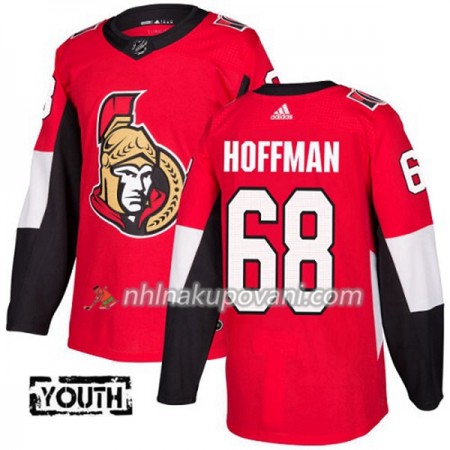 Ottawa Senators Dresy Mike Hoffman 68 Červená 2017-2018 Adidas Authentic - Dětské